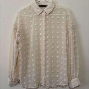 Zara Button Down Collared Blouse